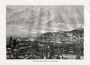リヨンとフランスのクロワ・ルースの高さ、1879 作： Hildibrand