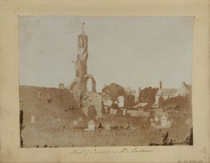 セントアンドリュースのウエストエンドと北東からの大聖堂地区。 作： Hill and Adamson Adamson