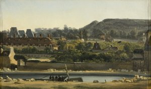 サン・ルイ病院とビュット・ショーモン、パリ、1830年頃（油彩・キャンバス 作： Hippolyte Adam