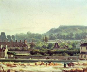 1830年のホピタルサンルイとビュットショーモン 作： Hippolyte Adam