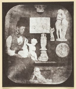 バイヤールとその彫像 作： Hippolyte Bayard