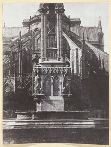 アルシュヴェーシェ広場の噴水；ノートルダム寺院の裏手 作： Hippolyte Bayard
