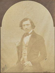 [座る男の肖像 作： Hippolyte Bayard