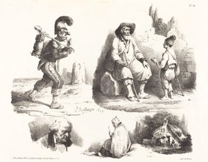 5 つのビネット 作： Hippolyte Bellange