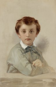 1851年、芸術家の幼い息子、フィリップグレゴワールデラロッシュの肖像 作： Hippolyte Delaroche