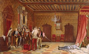 アンリ・ド・ロレーヌの暗殺（1549-88）ギーズ公、1834 作： Hippolyte Delaroche