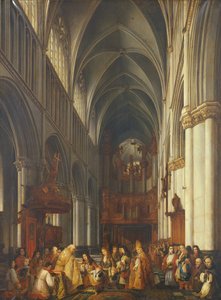 1839年、サントメールの大聖堂へのルイ14世（1638〜1715）の入り口 作： Hippolyte Joseph Cuvelier