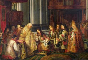ルイ14世（1638-1715）のサントメール大聖堂への入り口、詳細 作： Hippolyte Joseph Cuvelier
