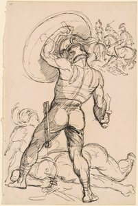 戦闘中の古代ローマの戦士 作： Hippolyte Lalaisse