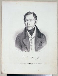 Huardによって刻まれたカールチェルニー（1791-1857） 作： Hippolyte Lallemand
