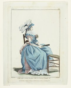 フランスのファッションと衣装のギャラリー 1787, TTT.388: 待っている美しいソフィー... 作： Hippolyte Le Bas