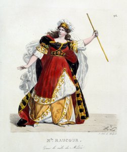 フランスの女優マドモアゼル・ルクール（1815年没）が「コメディ・フランセーズ」のメデイー役を演じる。 作： Hippolyte Lecomte