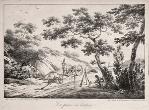 1817年に発射されたキヤノン 作： Hippolyte Lecomte