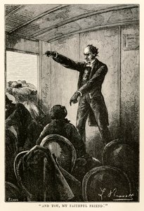 そして、私の忠実な友人である、あなたは、ルイスによって刻まれたジュール・ヴェルヌ（1828-1905）によって1873年に世界中で1873年から 作： Hippolyte Leon after Benett