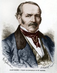 アラン・カルデック (1804-1869) 本名イッポリテ・レオン・デニサール・リヴァイユ、フランスのスピリチュアリズムの発明者、レイマリーの写真の後に彫刻 作： Hippolyte Leymarie