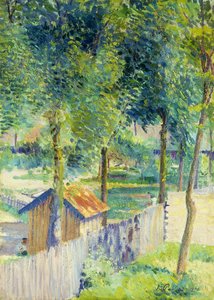 庭で;庭で、1899 作： Hippolyte Petitjean