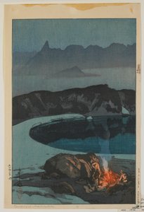 日本アルプス十二景 大正時代 鷲羽野営
