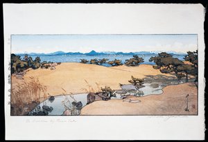 琵琶湖に近い庭園 作： Hiroshi Yoshida