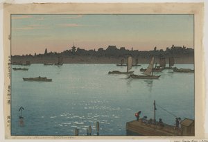東京十二景 大正 隅田川 午後 作： Hiroshi Yoshida