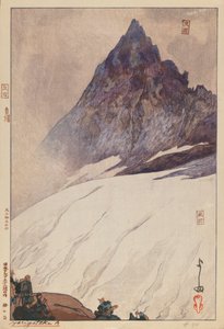 槍ヶ岳A（紙に木版画）