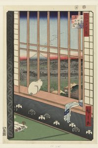 浅草田んぼと酉の町まつり 作： Hiroshige (I) , Utagawa