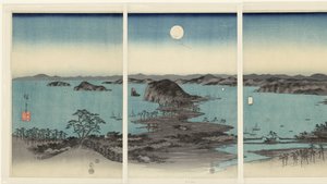 武蔵金沢八景夕景 武用 金沢 八卦 屋形 雪月花（連載タイトル） 雪月花（連載タイトル） 作： Hiroshige (I) , Utagawa