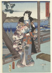 で えぇがんて pりんs げんじ て すま ふりゅ げんじ すま (ちtぇ おん おbじぇct) 作： Hiroshige (I) , Utagawa