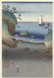 で えぇがんて pりんs げんじ て すま ふりゅ げんじ すま 作： Hiroshige (I) , Utagawa