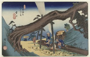 もとやま で 69 sたちおんs ゔぁん で きそかいど (せりえs ちtぇ) きそかいど ろくじゅきゅ つぎ の うち (せりえs ちtぇ おん おbじぇct) 作： Hiroshige (I) , Utagawa