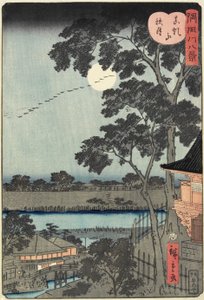 1861年11月、松千山の丘の上の秋の月