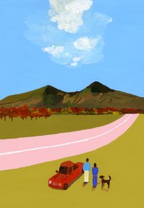 ご夫婦と愛犬とのドライブ旅行。 作： Hiroyuki Izutsu