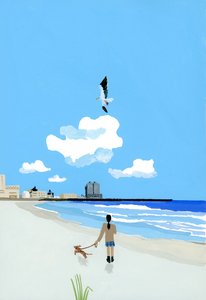 女子高生と海 作： Hiroyuki Izutsu