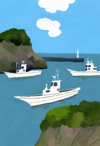 漁船3隻。 作： Hiroyuki Izutsu