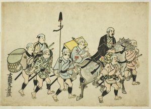 大名行列 作： Hishikawa Moronobu