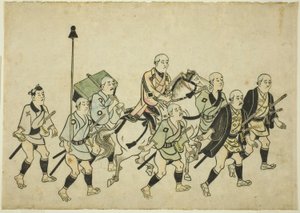 大名行列 作： Hishikawa Moronobu