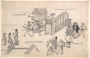 江戸吉原遊郭の場面の連作より 第四場 作： 菱川師宣