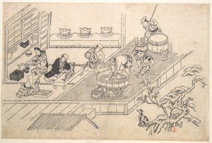 女郎屋の台所 作： 菱川師宣