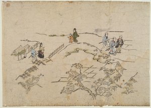 Yoshiwara no Tei, c.1680 (colour woodblock print)