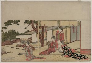ベランダの女性