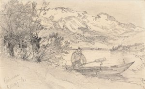 キーム湖からのアルプス風景 作： ハルマル・ミュンスターヒェルム
