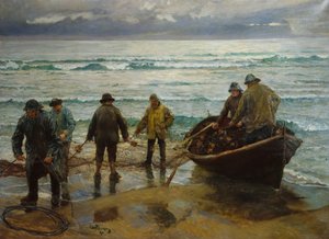 セレのサーモン漁師 作： Hjalmer Eilif Emanuel Peterssen
