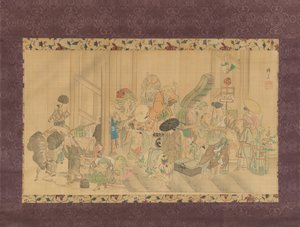 雨宿り、19世紀初頭から半ば。 作： Hokuba