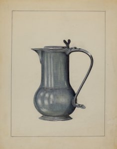 ピューター コーヒー ポット、1936 年。 作： Holger Hansen