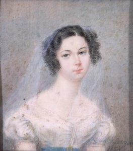 エヴェリーナ・ハンスカのミニチュア（1801-82）1825（WC） 作： Holz von Sowgen
