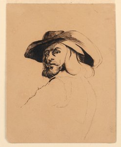 フランス・ハルス様式の男性の頭部 作： Homer Dodge Martin