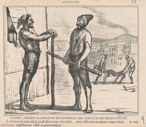 ナポリで：委員会の代表者... 作： Honoré Daumier