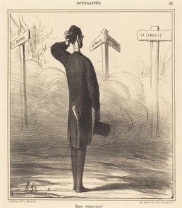 右か左か？ 作： Honoré Daumier