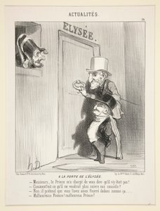 のドアで 作： Honoré Daumier