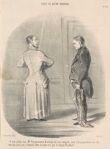 どう思いますか、ピケプルーネマンさん、私がいると... 作： Honoré Daumier