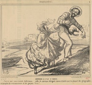 サンドニ島での乗船 作： Honoré Daumier